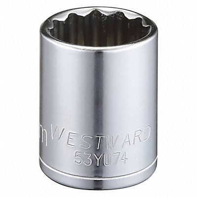 WESTWARD 53YU74 Socket Steel Chrome 23 mm