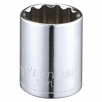 WESTWARD 53YU76 Socket Steel Chrome 25 mm