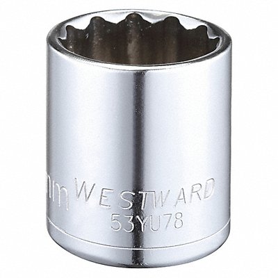 WESTWARD 53YU78 Socket Steel Chrome 27 mm