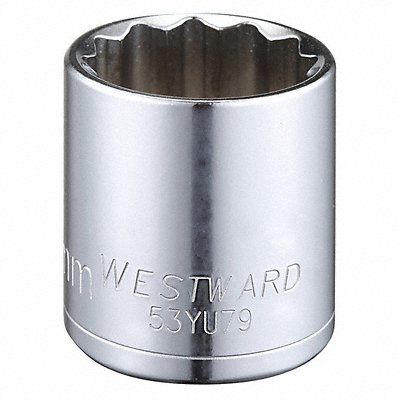 WESTWARD 53YU79 Socket Steel Chrome 28 mm