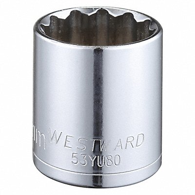 WESTWARD 53YU80 Socket Steel Chrome 29 mm