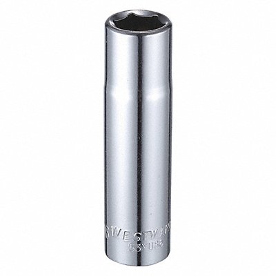 WESTWARD 53YU86 Socket Steel Chrome 9/16 in