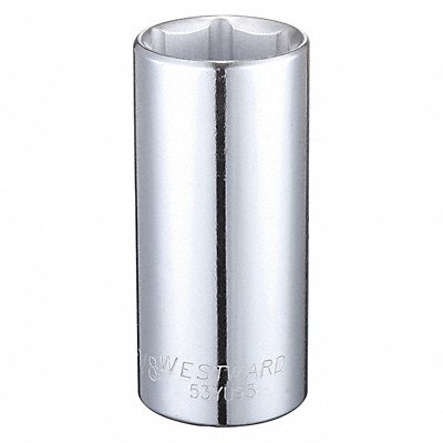 WESTWARD 53YU95 Socket Steel Chrome 1 1/8 in