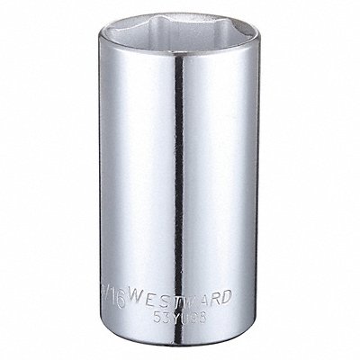 WESTWARD 53YU98 Socket Steel Chrome 1 5/16 in