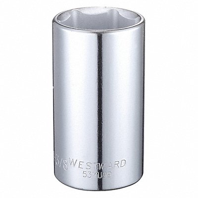 WESTWARD 53YU99 Socket Steel Chrome 1 3/8 in
