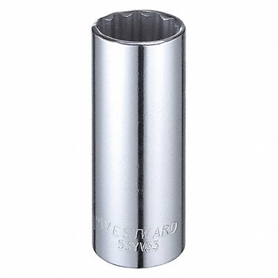 WESTWARD 53YV33 Socket Steel Chrome 1 in