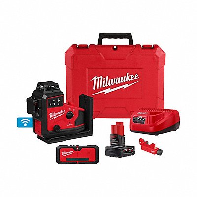 MILWAUKEE 364221 Laser Level Batteries Included Green