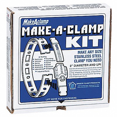 BREEZE 4002 Make-A-Clamp Kit 50 ft Band 10 Fastenrs