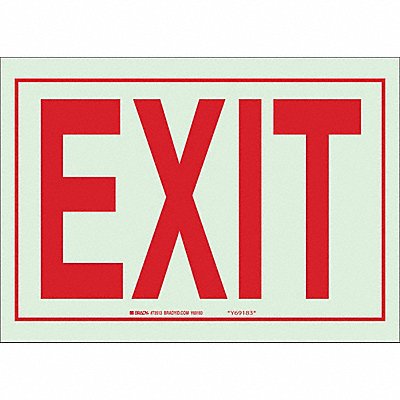 BRADY 80215 Exit Sign 7X10 R/WHT Exit ENG Text