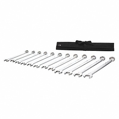 WESTWARD 54DF94 Combination Wrench St Steel Full Polish Offset