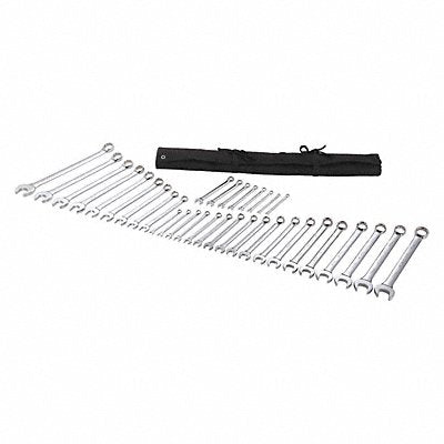 WESTWARD 54DF95 Combination Wrench St Steel Full Polish Offset