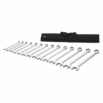 WESTWARD 54DG03 Combination Wrench St Steel Satin Offset