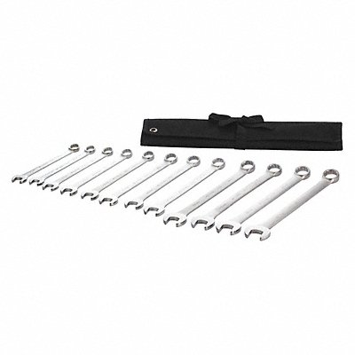 WESTWARD 54DG04 Combination Wrench St Steel Satin Offset