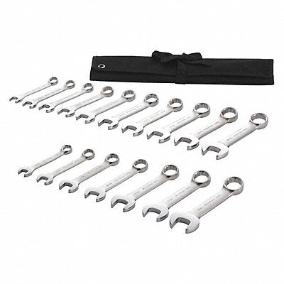 WESTWARD 54DG05 Combination Wrench St Steel Satin Offset