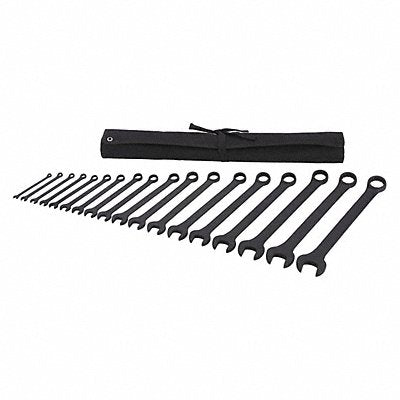WESTWARD 54DG08 Combination Wrench St Steel Black Oxide Offset
