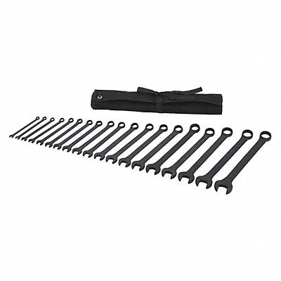 WESTWARD 54DG10 Combination Wrench St Steel Black Oxide Offset