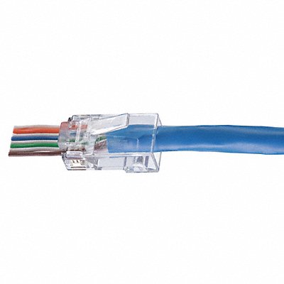 IDEAL 85376 Modular Plug Category 6 Cable Clear PK50