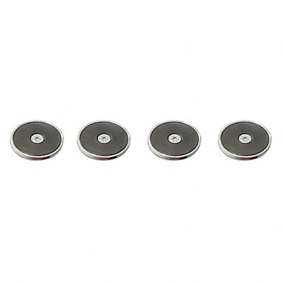 TENSABARRIER MAGHD4PCK Wall Unit Magnet 1/2 H Metal Black PK4