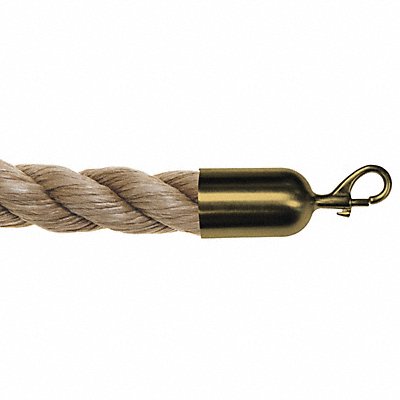 TENSABARRIER ROPEHEMP500802SNAP2S Rope Barrier Poly Hemp 8 ft.
