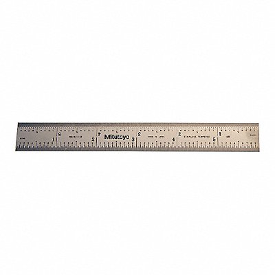 MITUTOYO 182102 Steel Rule 6 Size 16R Graduation 3/4 W