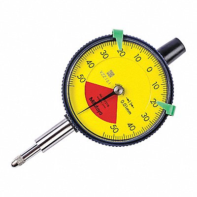 MITUTOYO 2972AB Dial Indicator 0 to 0.1mm Range Yellow