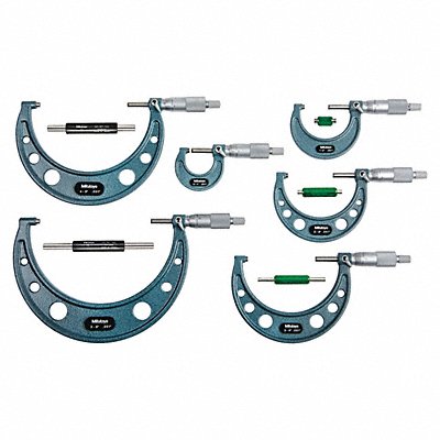 MITUTOYO 10390410 Outside Micrometer Set 0 - 6 Range