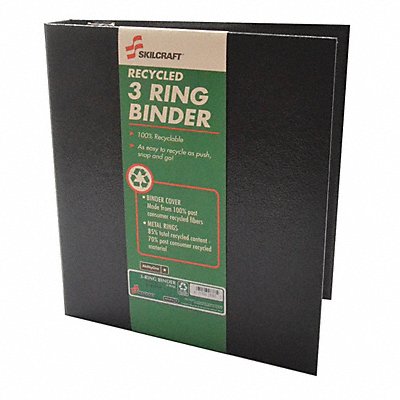 ABILITY ONE 7510020000000 3-Ring Binder 1-1/2 Black