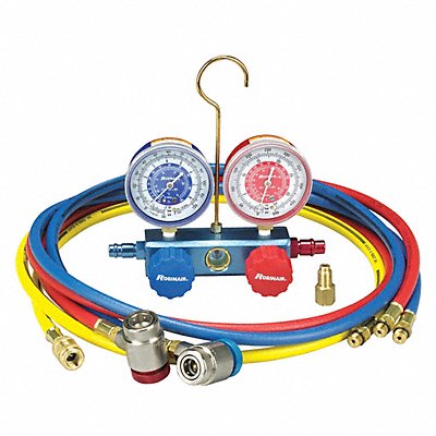 ROBINAIR 41234 Manifold Gauge Set 2 Valves 3 Hoses