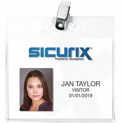 SICURIX BAU67840 Convention Badge Holder Horizontal PK50