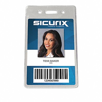 SICURIX BAU47820 ID Badge Holder Vertical PK50