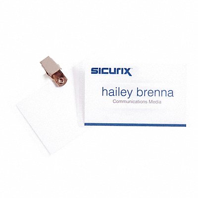 SICURIX BAU67672 ID Badge Holder Kit Color Clear PK50