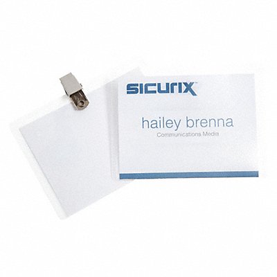 SICURIX BAU67673 ID Badge Holder Kit Color Clear PK50