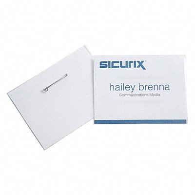 SICURIX BAU67670 ID Badge Holder Kit Color Clear PK100