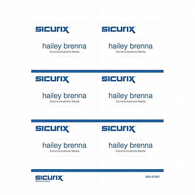 SICURIX BAU67661 Replacement Badge Color White PK300