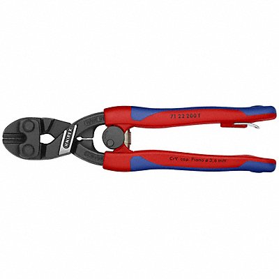 KNIPEX 7122200TBKA Mini Bolt Cutter 8 Overall Length