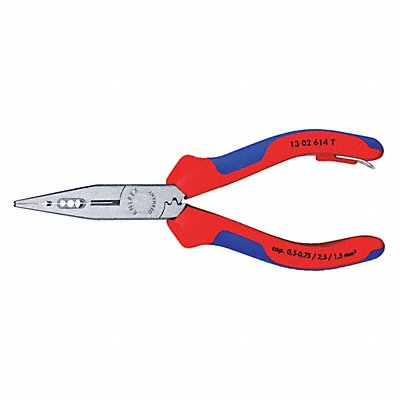 KNIPEX 1302614TBKA Chain Nose Plier 6-1/4 L Serrated