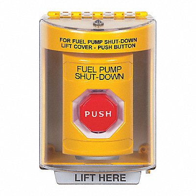 SAFETY TECHNOLOGY INTERNATIONAL SS2275PSEN Fuel Pump Shutdown Push Button 2-7/8 D