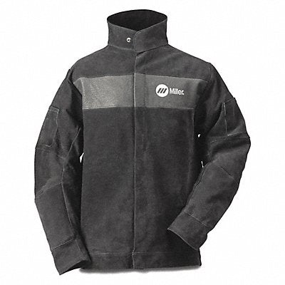 MILLER ELECTRIC 273214 Welding Jacket L 30 L Grey Leather