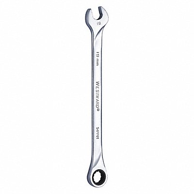 WESTWARD 54PP01 Combination Wrench Steel Metric 0 deg.