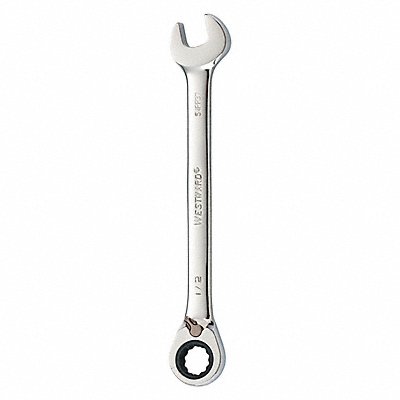 WESTWARD 54PP37 Ratcheting Wrench SAE Rounded 1/2
