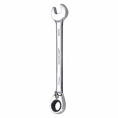 WESTWARD 54PP55 Ratcheting Wrench Metric 17 mm