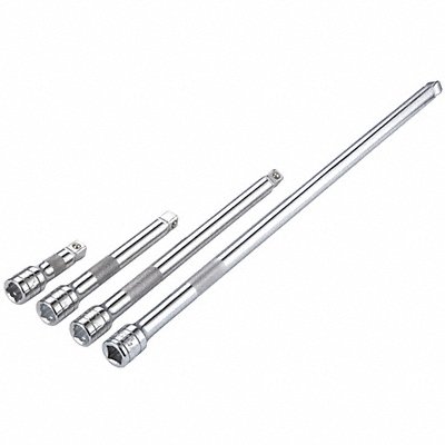 WESTWARD 54PR09 Socket Extn St Steel Chrome Drv 1/2 in