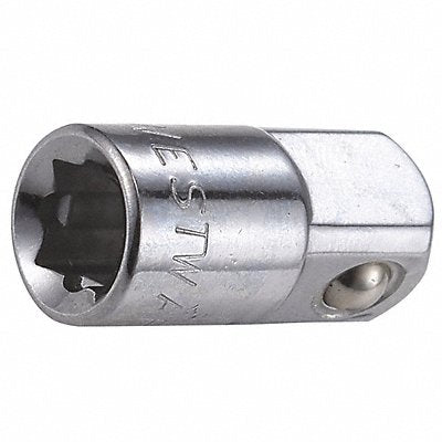 WESTWARD 54PR16 SocketAdaptor Steel Chrome 3/8 in Output