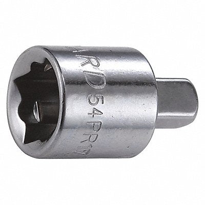 WESTWARD 54PR17 SocketAdaptor Steel Chrome 3/8 in 1/4 in