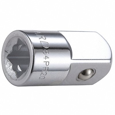 WESTWARD 54PR20 SocketAdaptor Steel Chrome 1/2 in 3/4 in