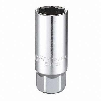 WESTWARD 54PR24 Spark Plug Socket 13/16 in Steel