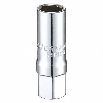 WESTWARD 54PR28 Spark Plug Socket 9/16 in Steel
