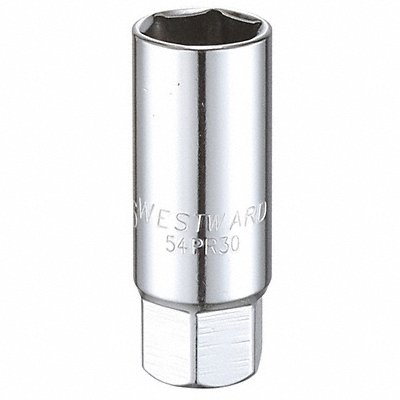 WESTWARD 54PR30 Spark Plug Socket 13/16 in Steel