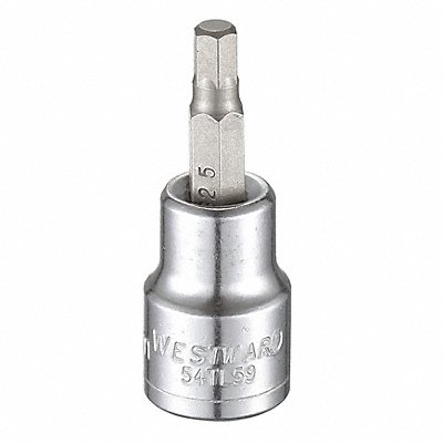 WESTWARD 54TL59 Socket Bit Steel 3/8 in TpSz 5 mm