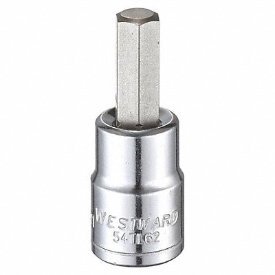 WESTWARD 54TL62 Socket Bit Steel 3/8 in TpSz 8 mm